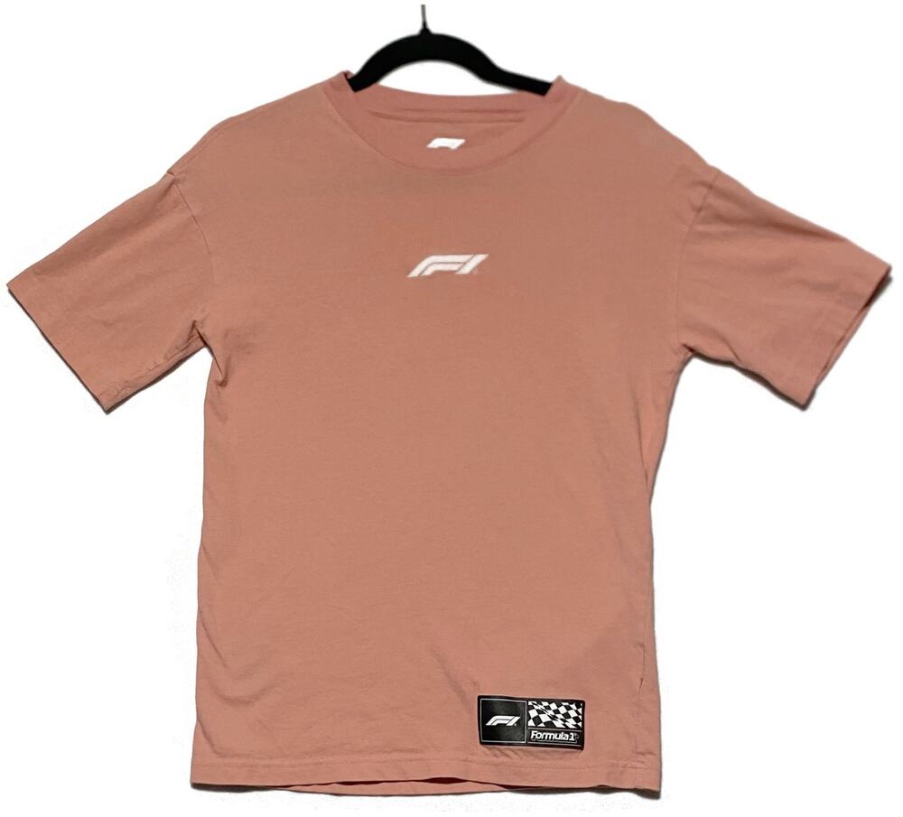 F1 Formula 1 Surface Graphic T-Shirt Men's XS Salmon Pink Palm Trees